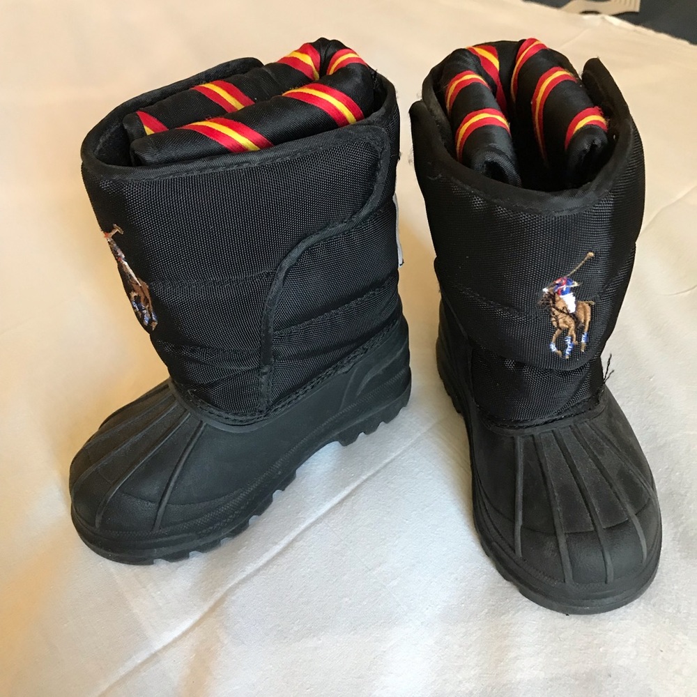 Polo Toddler Snow Boots, Black size 6